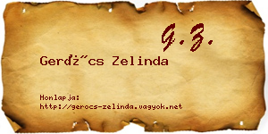 Gerócs Zelinda névjegykártya